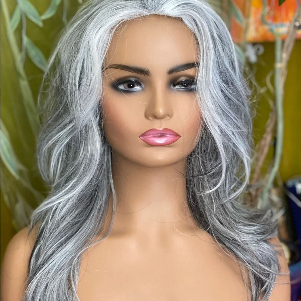 silver fox blowout volume wig